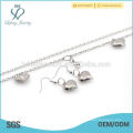 China wholesale price heart necklace and earring jewlery sets top selling